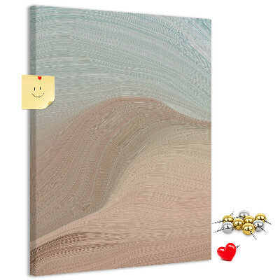 Pinnwand mit zarten Wellen in Pastelltönen