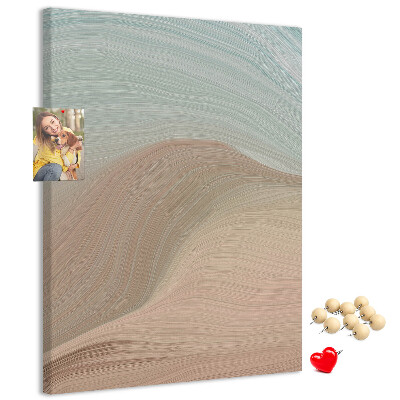 Pinnwand mit zarten Wellen in Pastelltönen