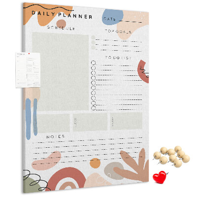 Pinnwand mit farbenfrohem abstrakten Formendesign
