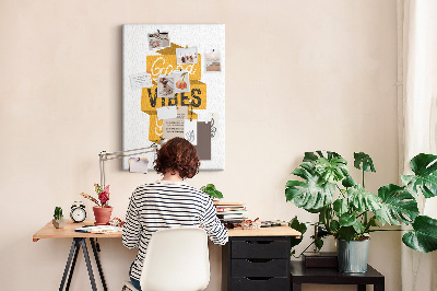 Bedruckte Korkplatte mit positiven Grafiken für eine stilvolle Stimmung