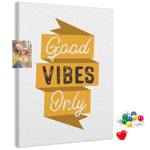 Bedruckte Korkplatte mit positiven Grafiken für eine stilvolle Stimmung