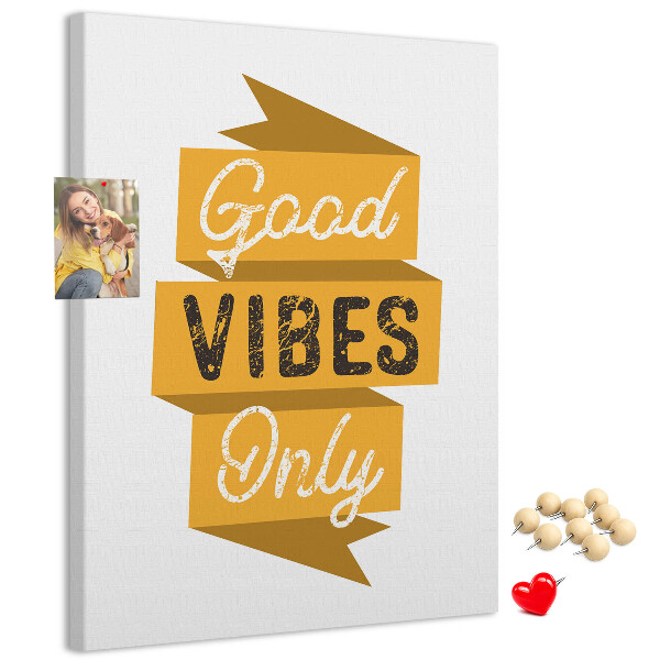 Bedruckte Korkplatte mit positiven Grafiken für eine stilvolle Stimmung
