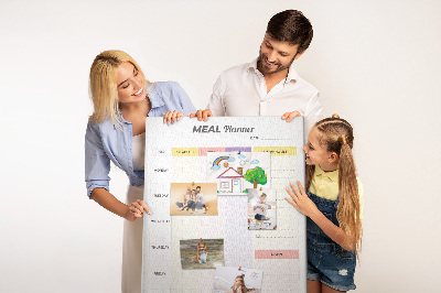 Pinnwand Speiseplaner mit farbigen Abschnitten
