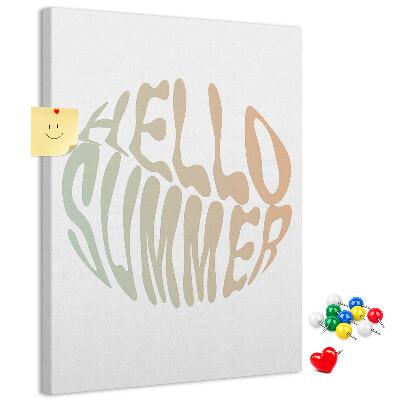 Pinnwand ein sommerliches Retro-Willkommen