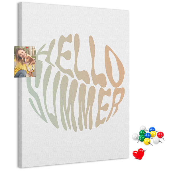 Pinnwand ein sommerliches Retro-Willkommen