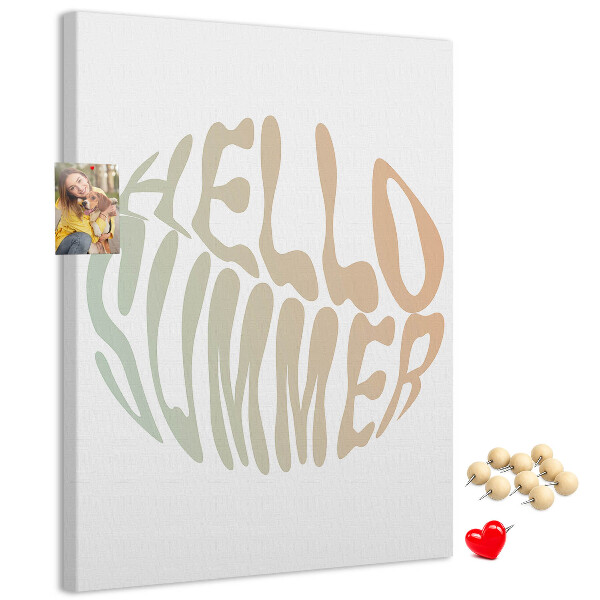 Pinnwand ein sommerliches Retro-Willkommen