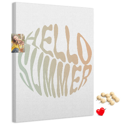 Pinnwand ein sommerliches Retro-Willkommen
