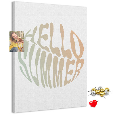Pinnwand ein sommerliches Retro-Willkommen