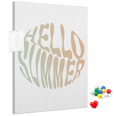 Pinnwand ein sommerliches Retro-Willkommen