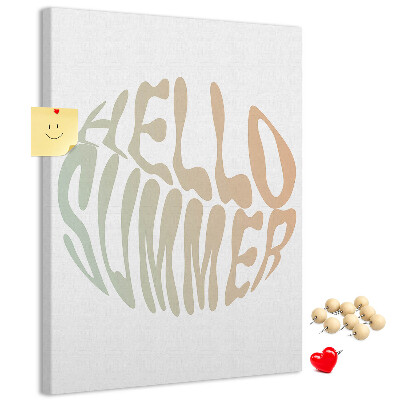 Pinnwand ein sommerliches Retro-Willkommen