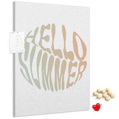 Pinnwand ein sommerliches Retro-Willkommen
