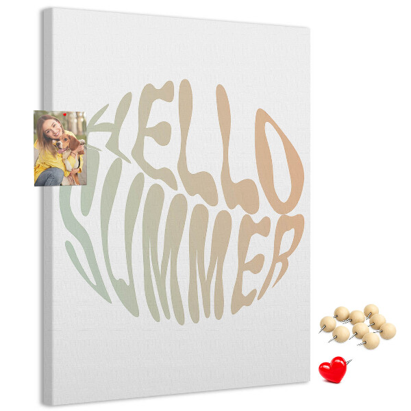 Pinnwand ein sommerliches Retro-Willkommen