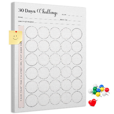 Pinnwand 30-Tage-Kreis-Challenge-Plan
