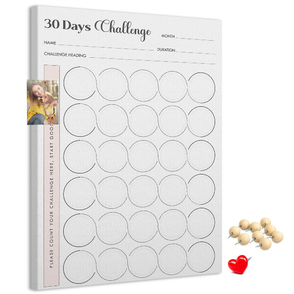 Pinnwand 30-Tage-Kreis-Challenge-Plan