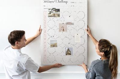 Pinnwand 30-Tage-Kreis-Challenge-Plan