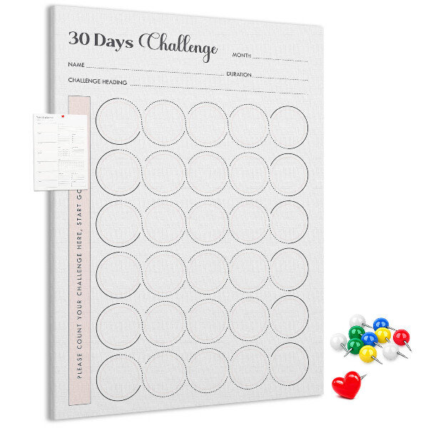 Pinnwand 30-Tage-Kreis-Challenge-Plan