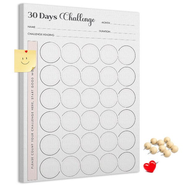 Pinnwand 30-Tage-Kreis-Challenge-Plan