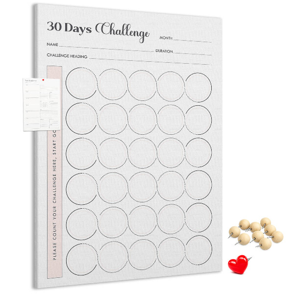 Pinnwand 30-Tage-Kreis-Challenge-Plan