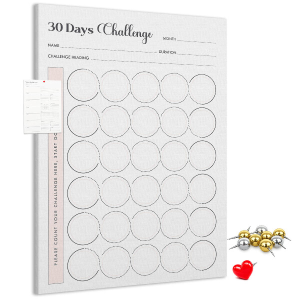 Pinnwand 30-Tage-Kreis-Challenge-Plan