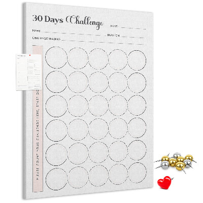 Pinnwand 30-Tage-Kreis-Challenge-Plan