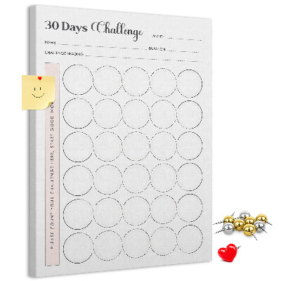 Pinnwand 30-Tage-Kreis-Challenge-Plan