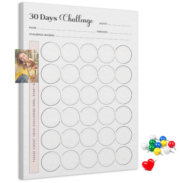 Pinnwand 30-Tage-Kreis-Challenge-Plan