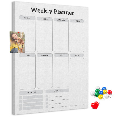 Wochenplaner mit Platz für Notizen als Pinnwand