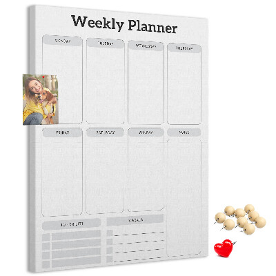 Wochenplaner mit Platz für Notizen als Pinnwand