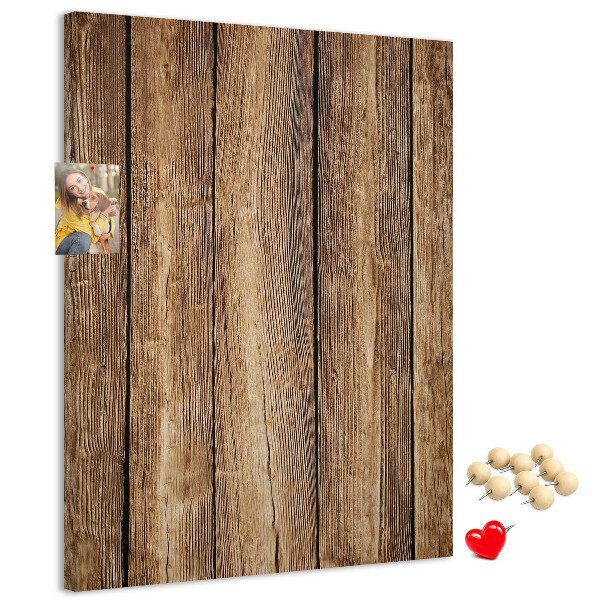Kork-Pinnwand mit natürlicher Holzstruktur