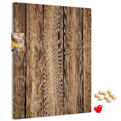 Kork-Pinnwand mit natürlicher Holzstruktur