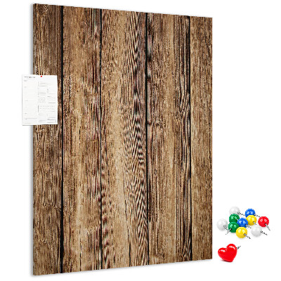 Kork-Pinnwand mit natürlicher Holzstruktur