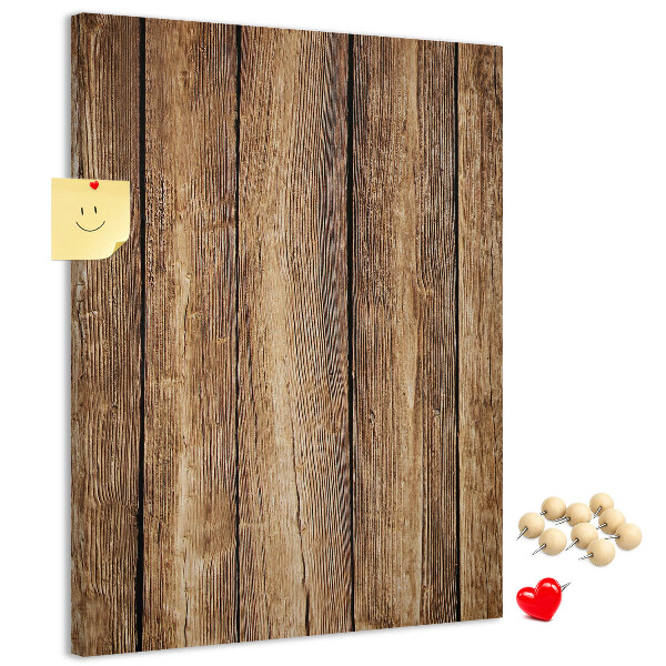 Kork-Pinnwand mit natürlicher Holzstruktur