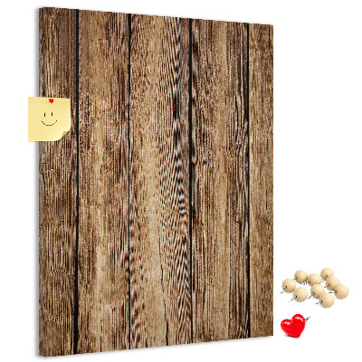 Kork-Pinnwand mit natürlicher Holzstruktur