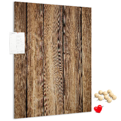 Kork-Pinnwand mit natürlicher Holzstruktur