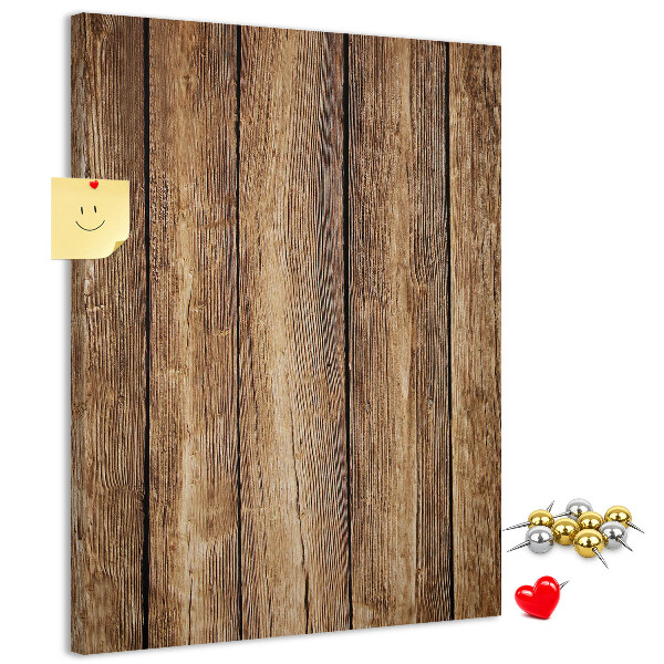 Kork-Pinnwand mit natürlicher Holzstruktur