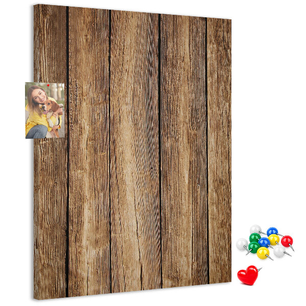 Kork-Pinnwand mit natürlicher Holzstruktur