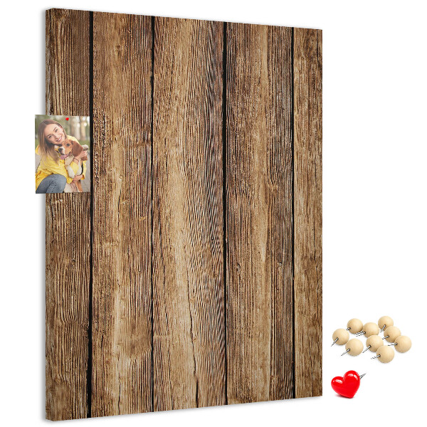 Kork-Pinnwand mit natürlicher Holzstruktur