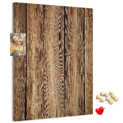 Kork-Pinnwand mit natürlicher Holzstruktur