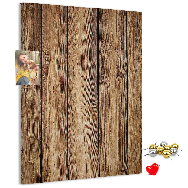 Kork-Pinnwand mit natürlicher Holzstruktur