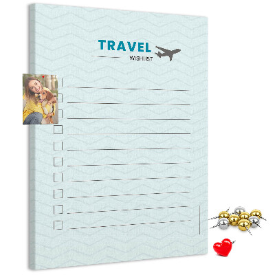Kork-Pinnwand in Pastellfarben für Reiseziele