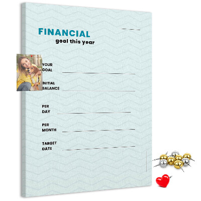 Pinnwand zur Planung finanzieller Ziele