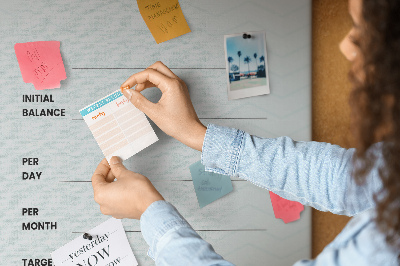 Pinnwand zur Planung finanzieller Ziele