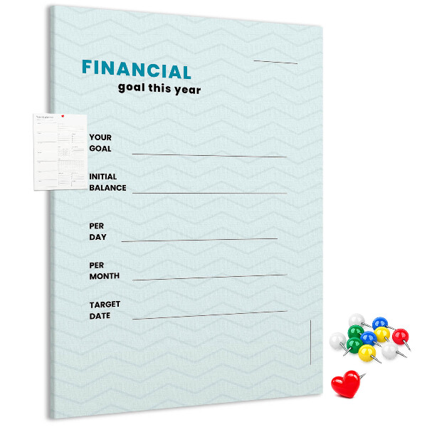 Pinnwand zur Planung finanzieller Ziele