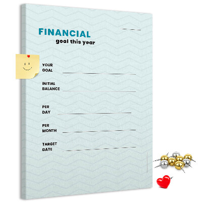 Pinnwand zur Planung finanzieller Ziele