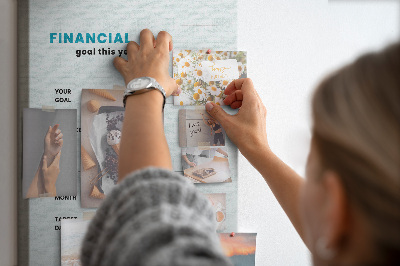 Pinnwand zur Planung finanzieller Ziele