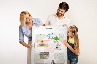 Bedruckte Korkplatte Jahresplaner im minimalistischen Design