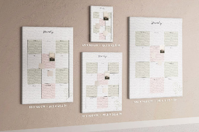 Bedruckte Korkplatte Jahresplaner im minimalistischen Design