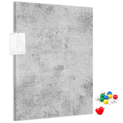 Pinnwand in minimalistischem Grau mit Betonstruktur