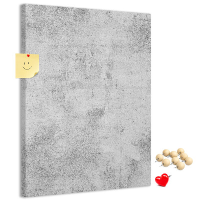 Pinnwand in minimalistischem Grau mit Betonstruktur