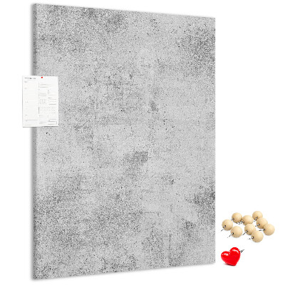 Pinnwand in minimalistischem Grau mit Betonstruktur